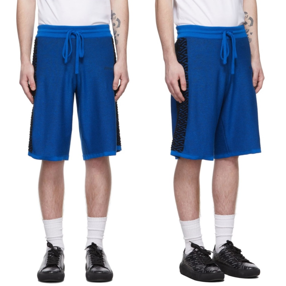 Authentic VERSACE Blue Greca Shorts - Picture 2 of 13